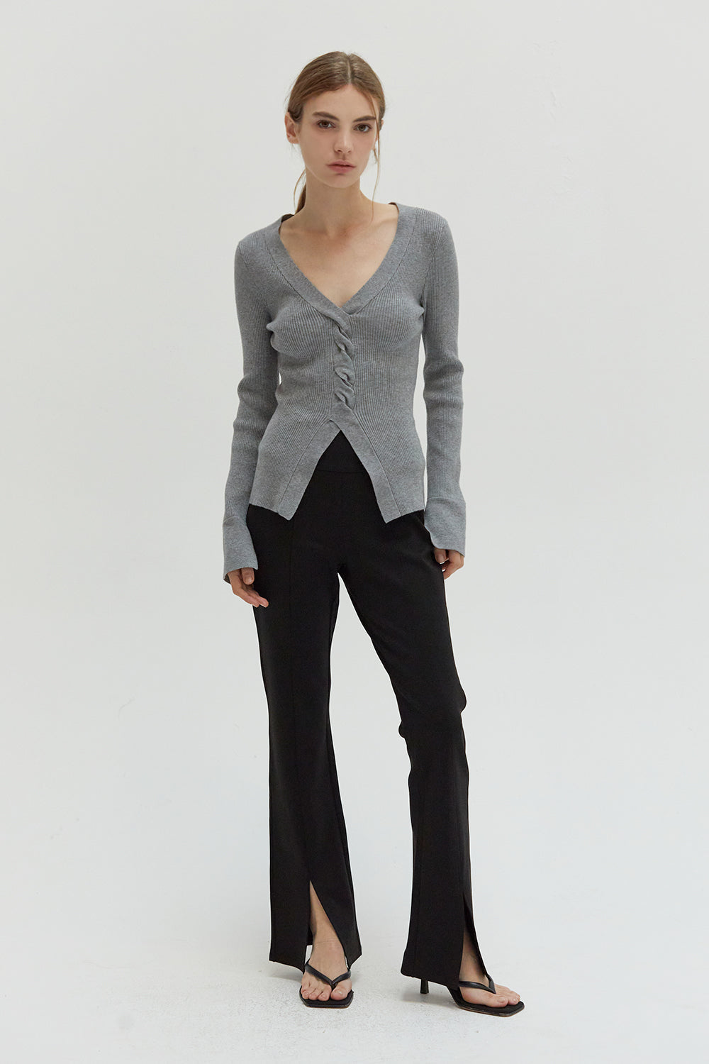 Jamie Front Twist Knit Top