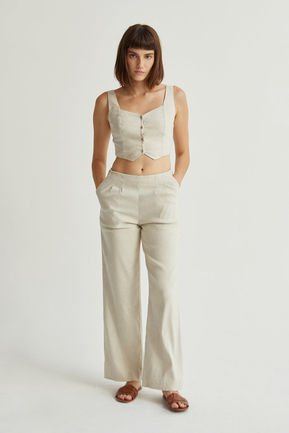 Jazz Linen Vest Top
