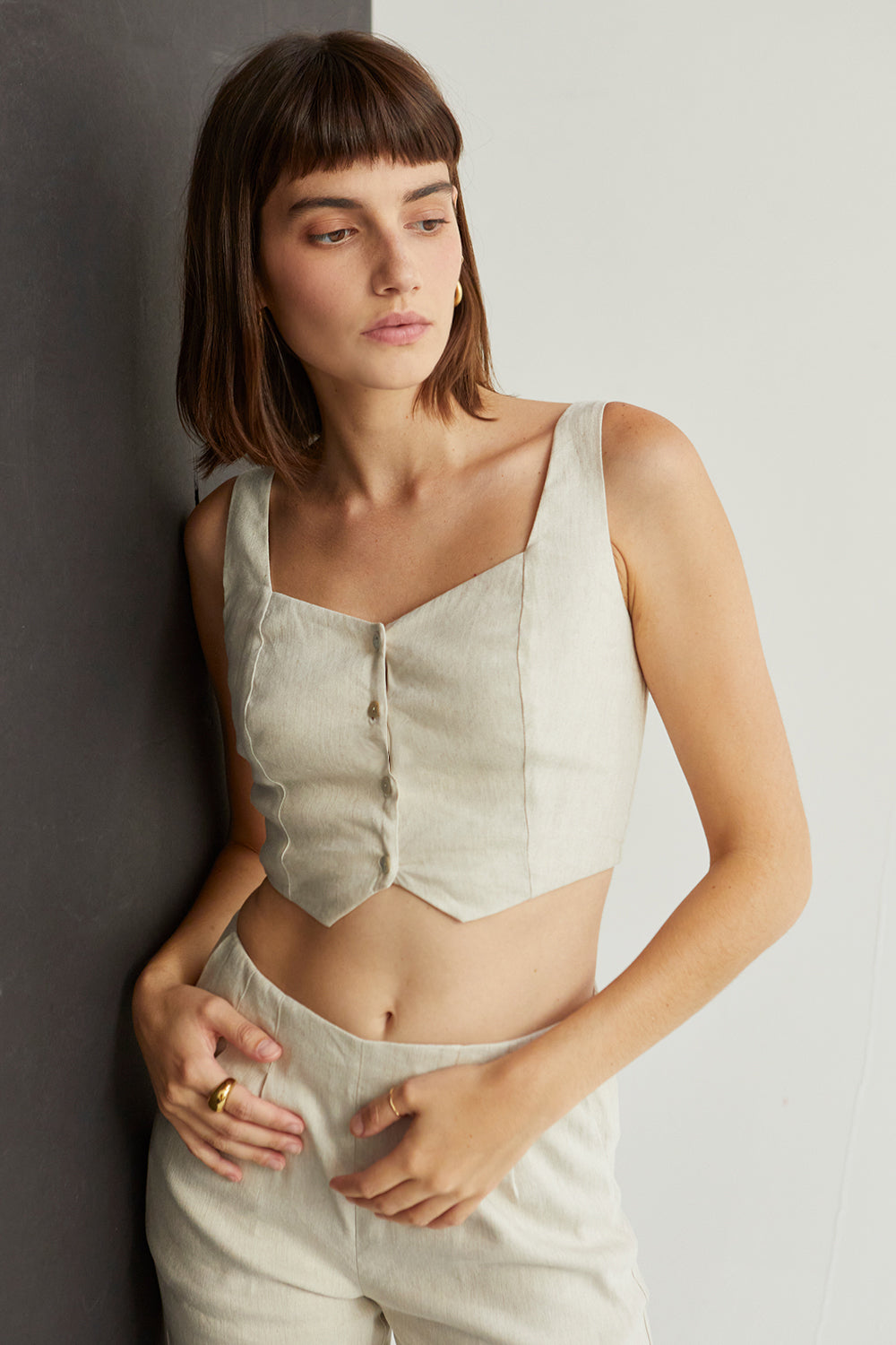 Jazz Linen Vest Top