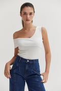 Micah One Shoulder Knit Top