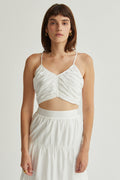 Manny Shirred Crop Top