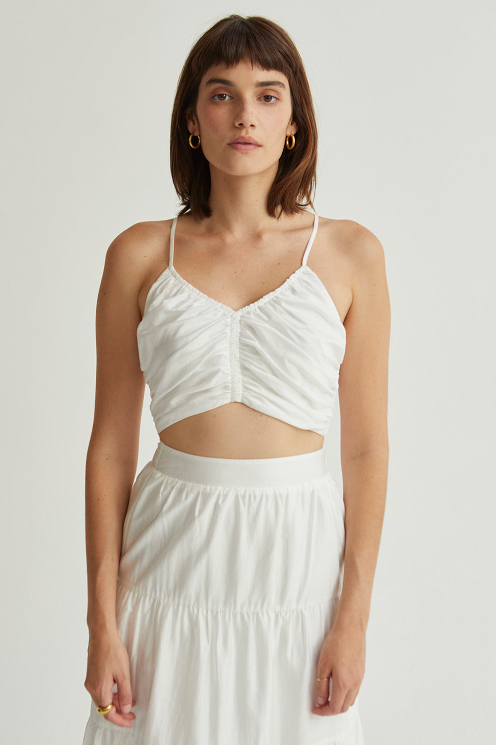 Manny Shirred Crop Top
