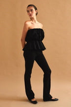 Arianna Balloon Peplum Tube Top