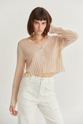 Leah Sheer Rib Cardigan