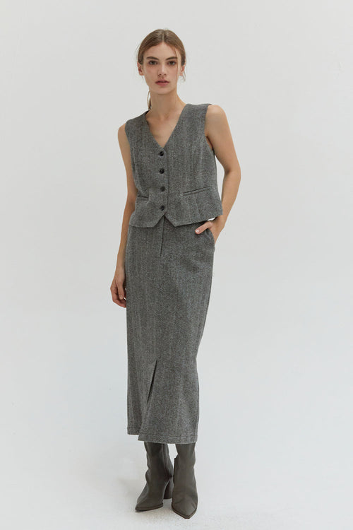 Bailey Brushed Herringbone Vest