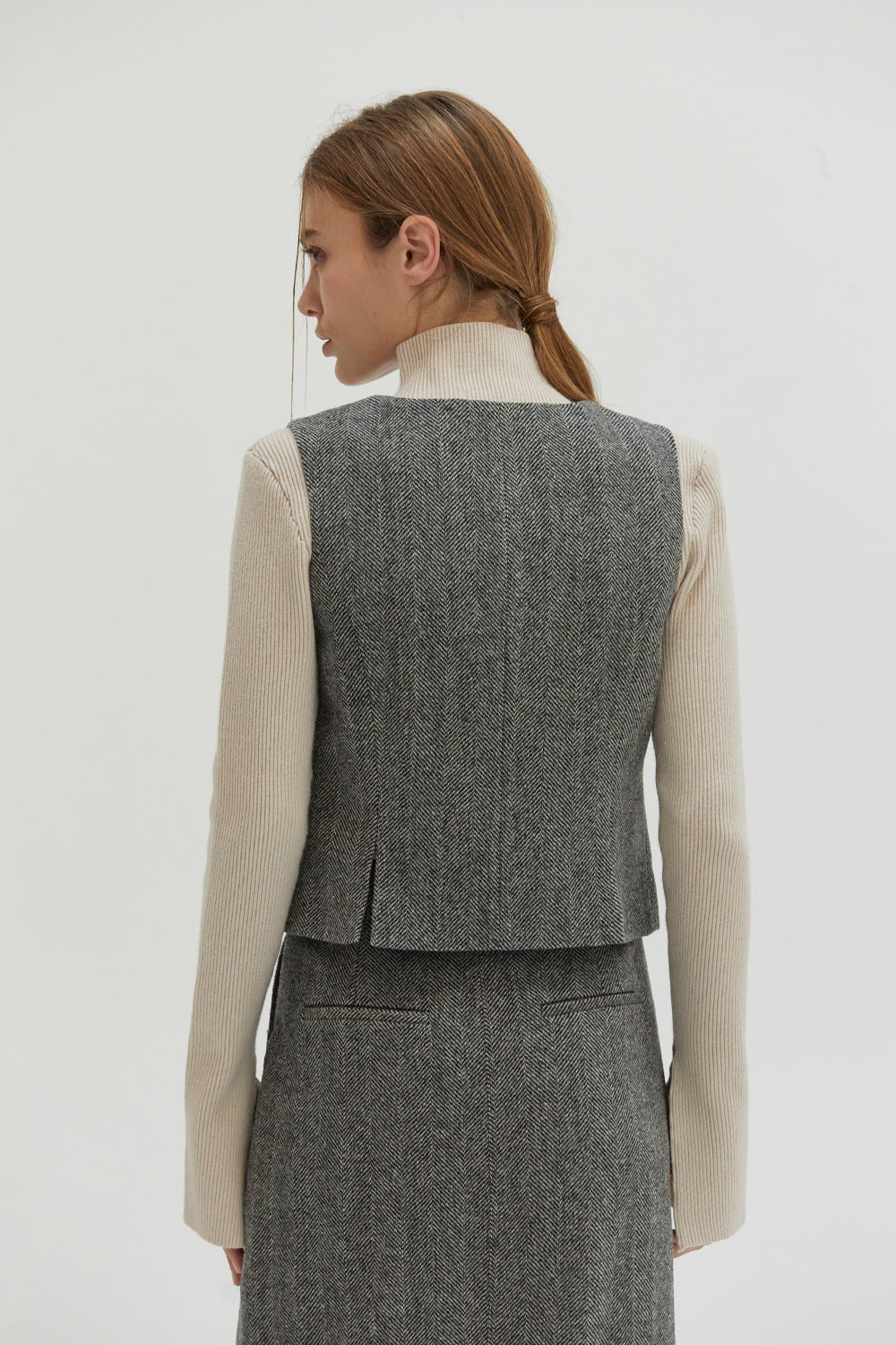 Bailey Brushed Herringbone Vest