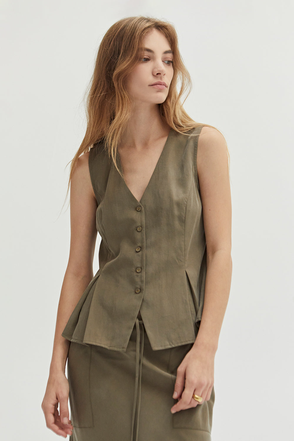 Cami Pleated Vest