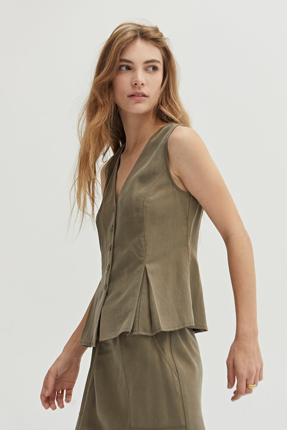 Cami Pleated Vest