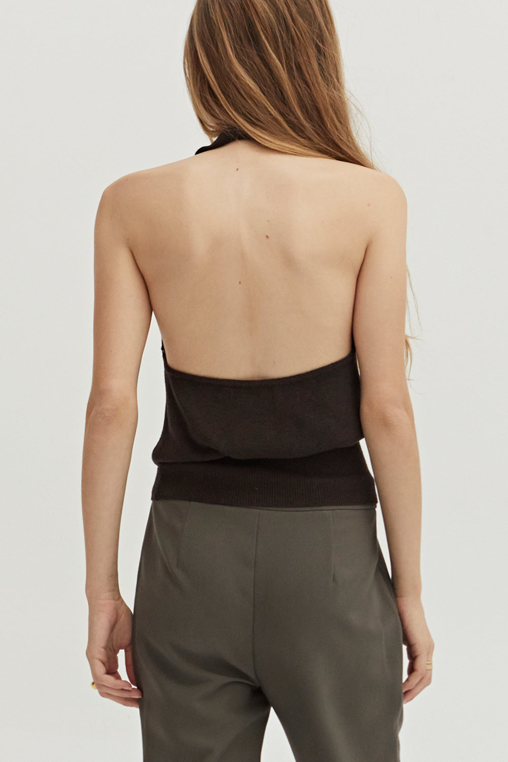 Mila Halter Knit Top