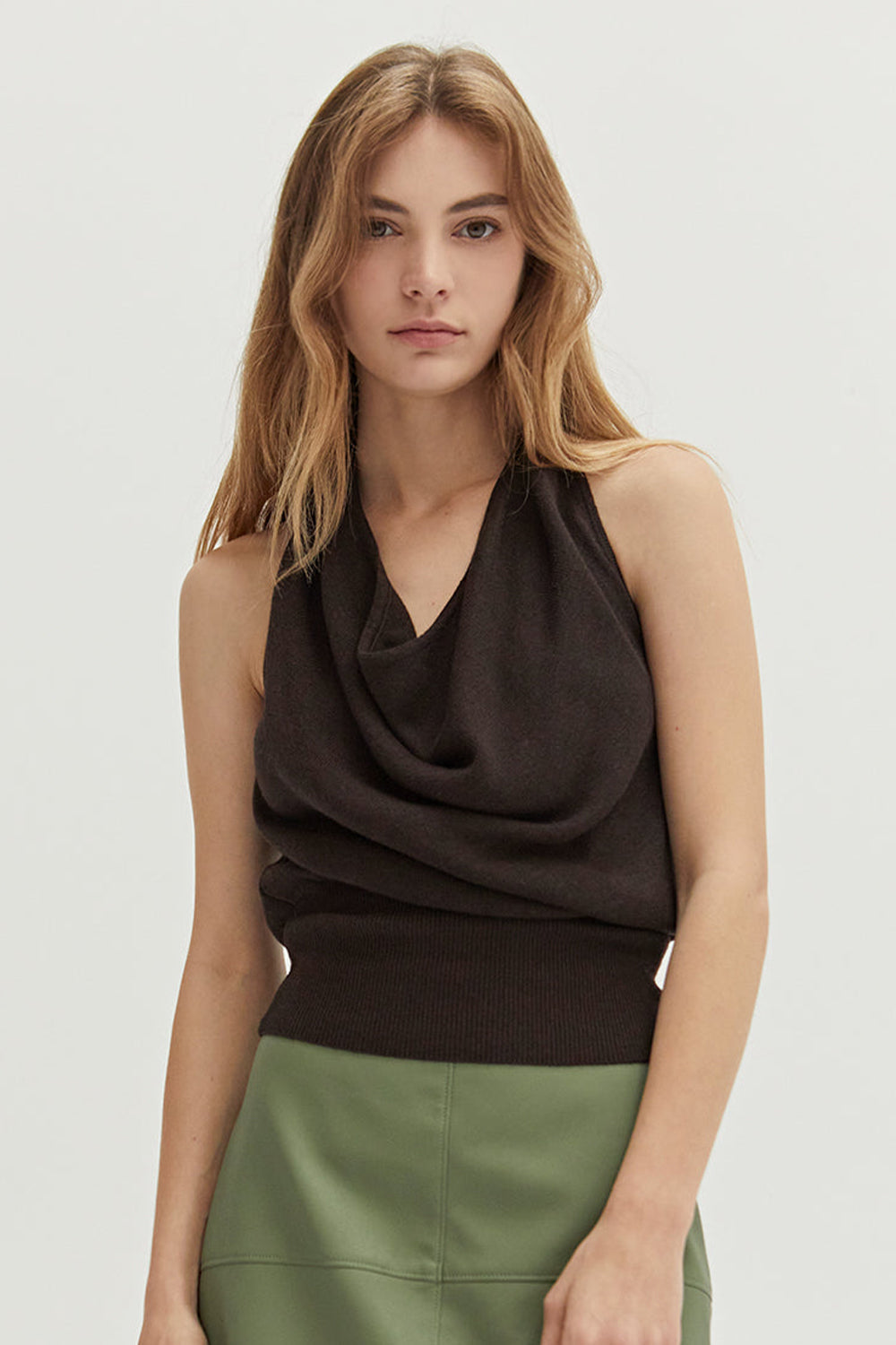 Mila Halter Knit Top