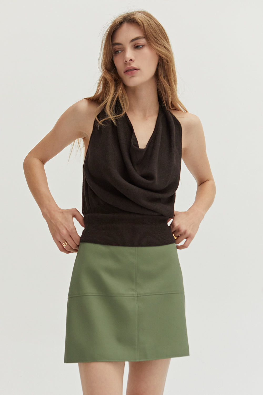 Mila Halter Knit Top