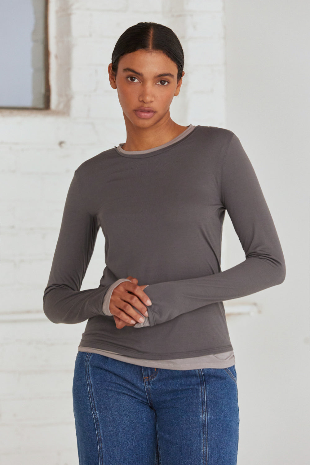 Octavia Two in One Long Sleeve Top