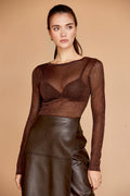 Lurex Sheer Knit Top