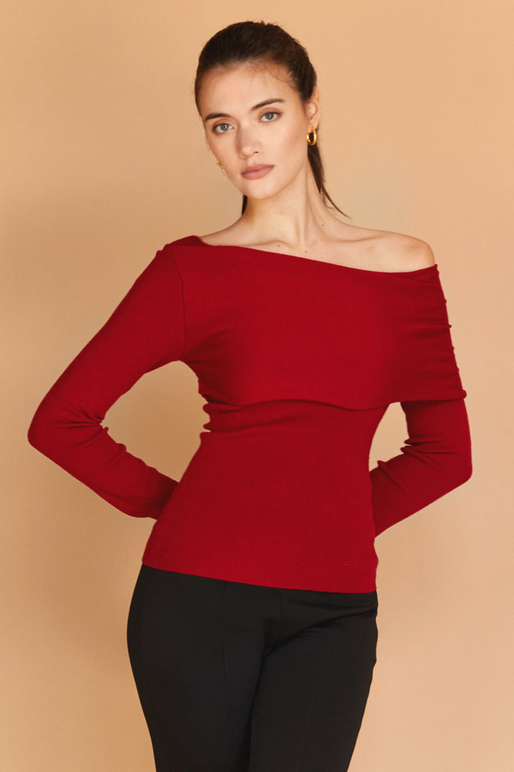 Katia Fold Over Sweater Top