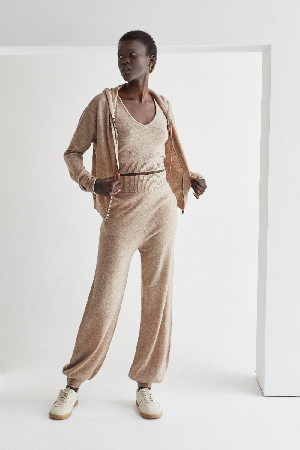 Evelyn Zip-up Sweater and Tank Set