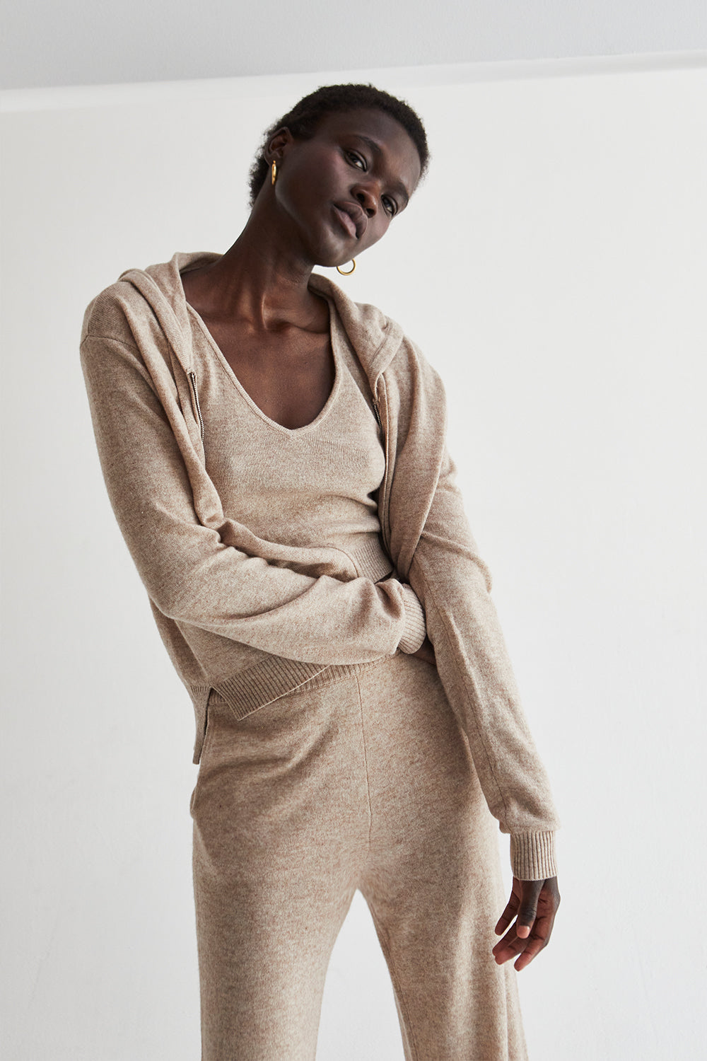 Evelyn Zip-up Sweater and Tank Set