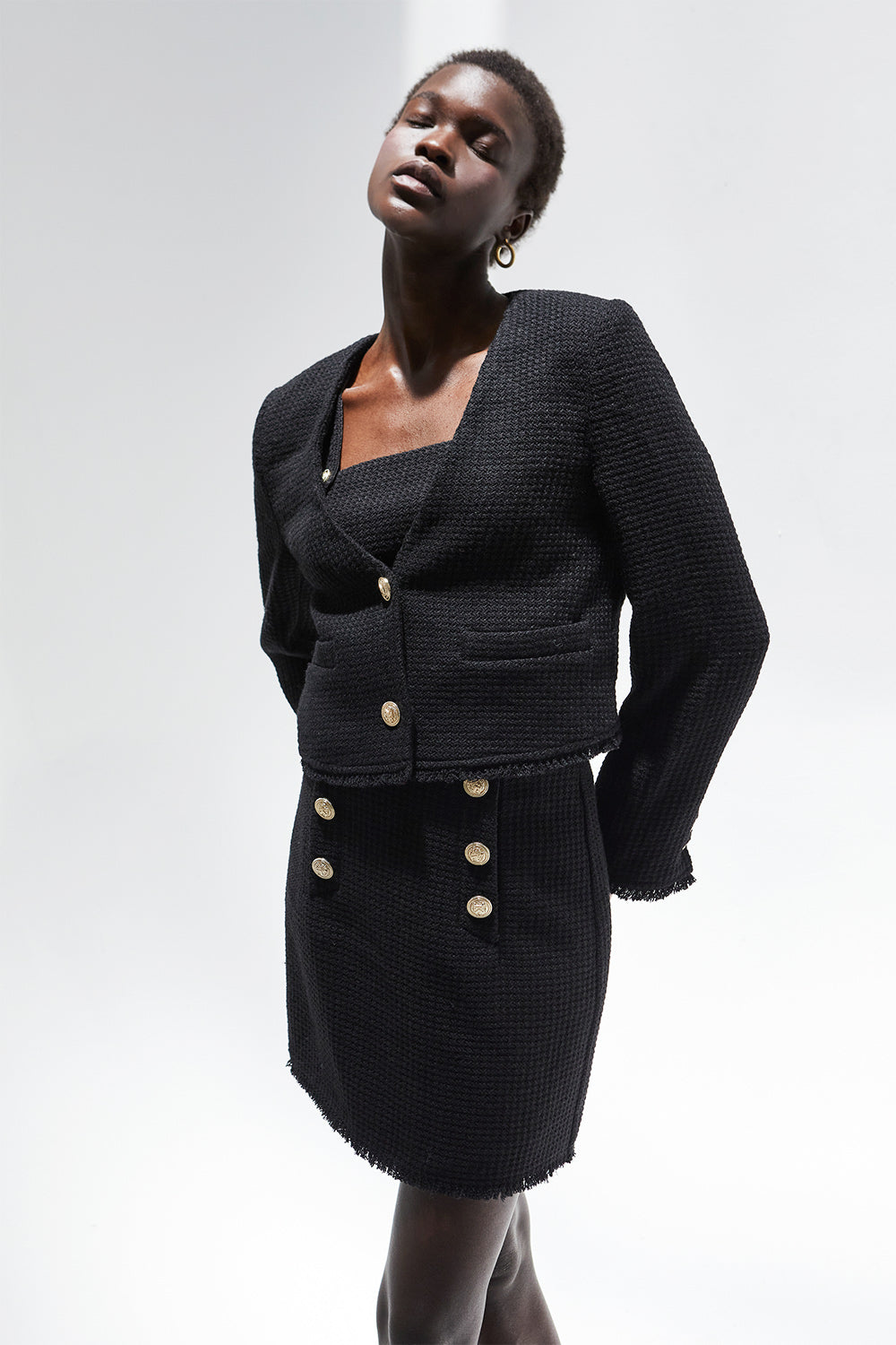 Perry Tweed Jacket Two-Piece Set
