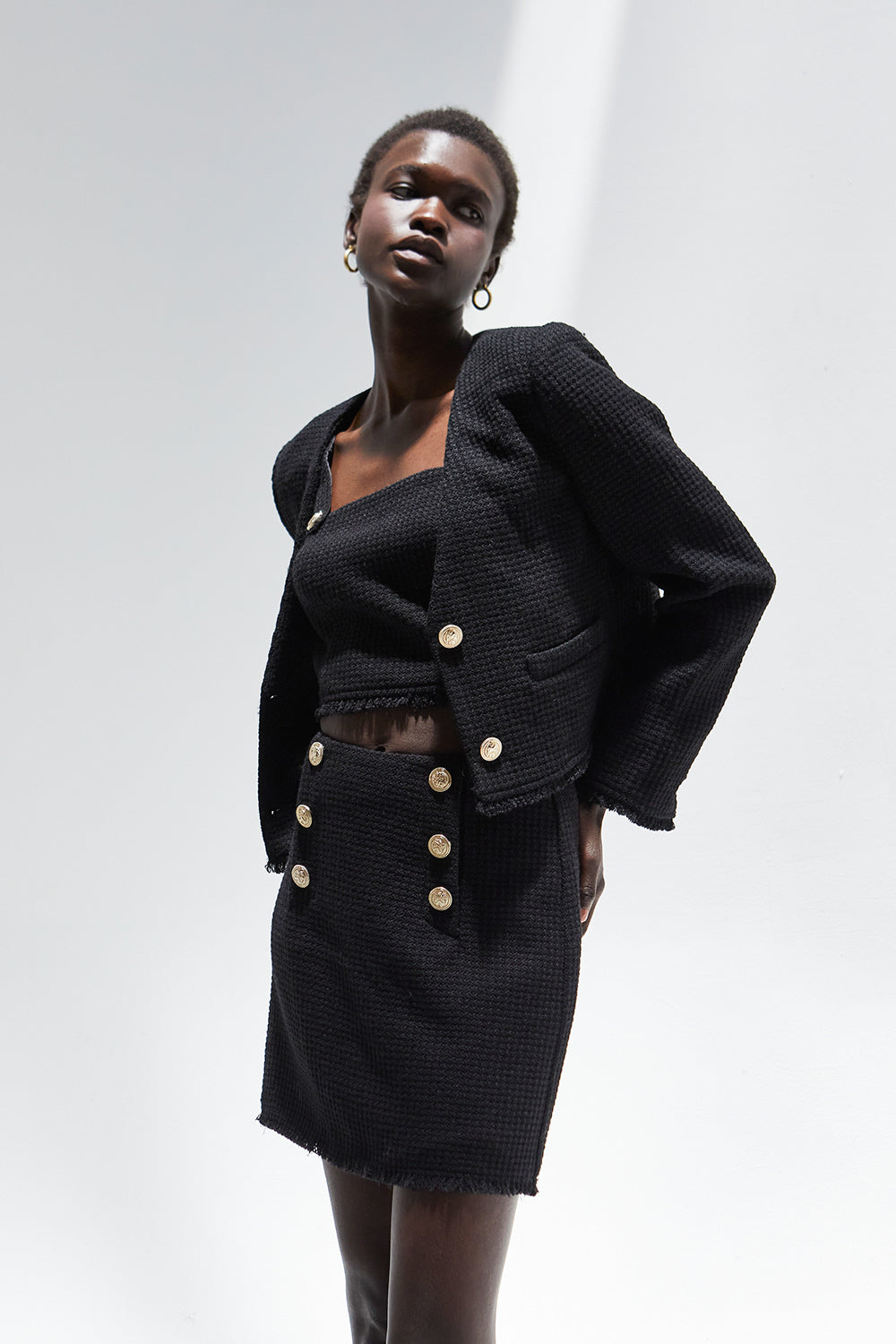 Perry Tweed Jacket Two-Piece Set