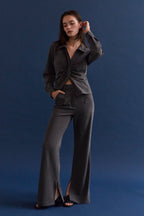 Brushed Stretch Woven Trousers