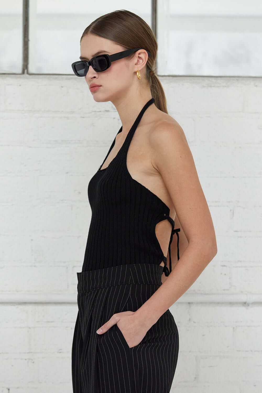 Elena Halter Knit Top