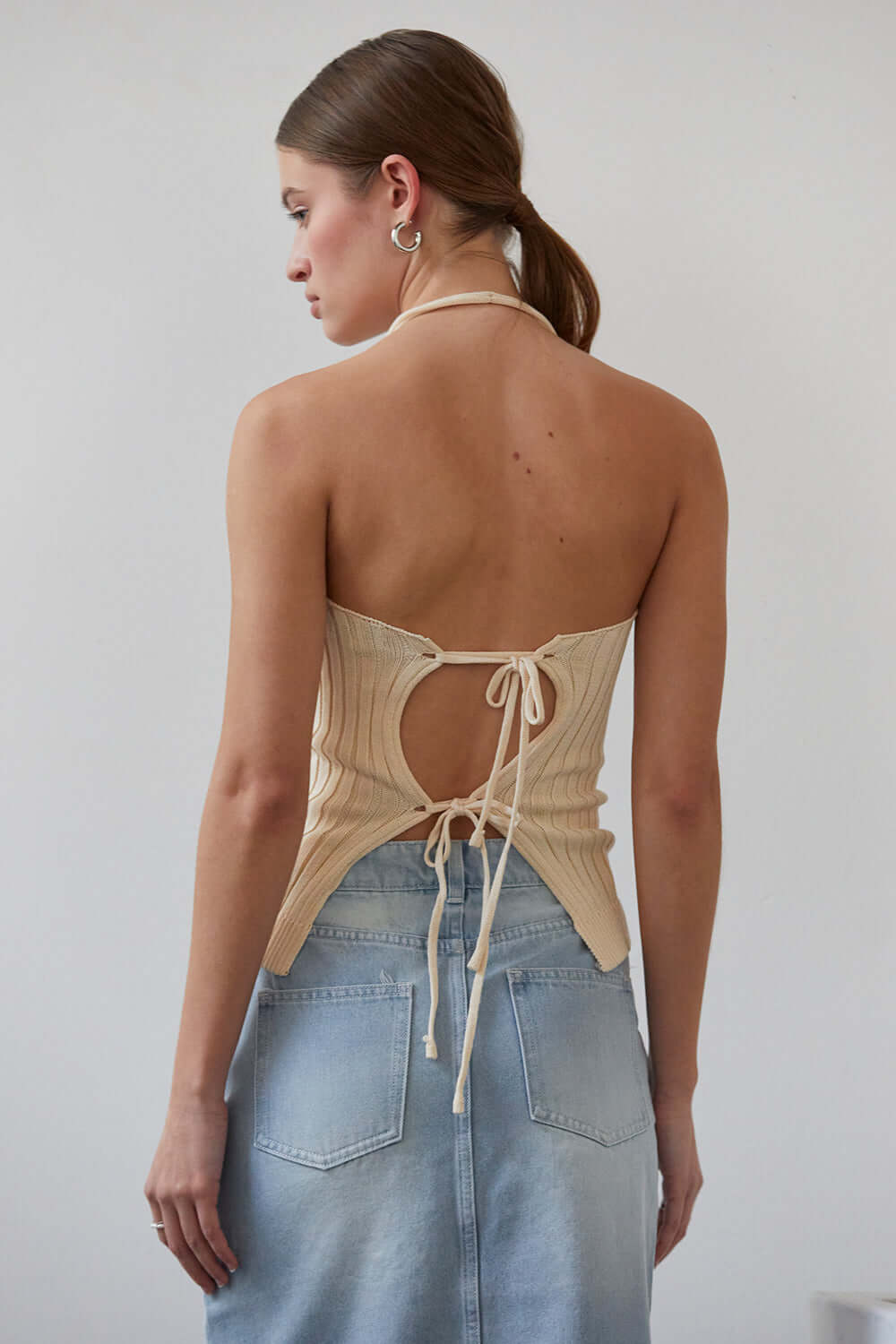 Elena Halter Knit Top