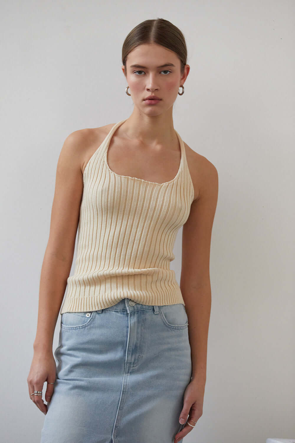 Elena Halter Knit Top