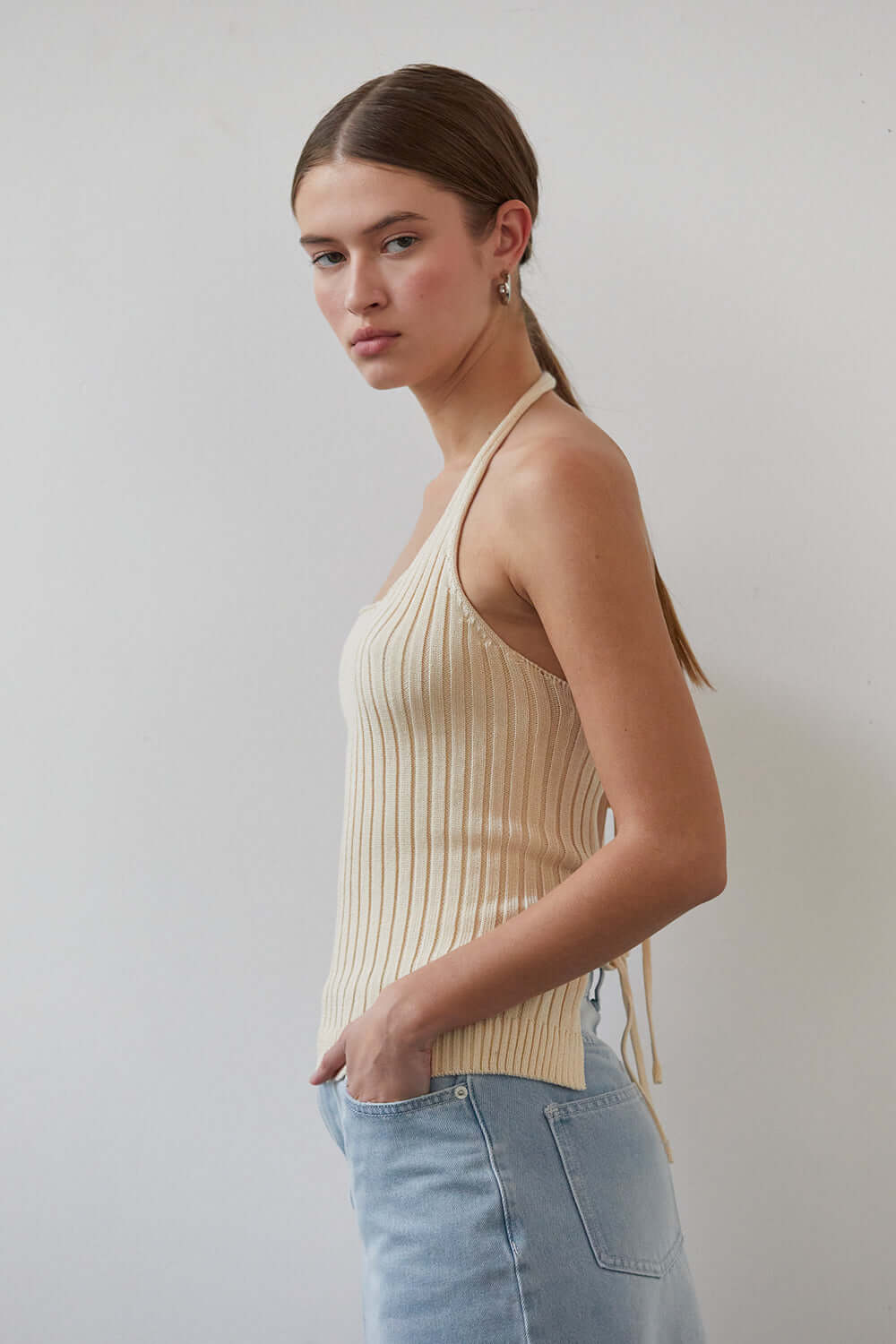 Elena Halter Knit Top