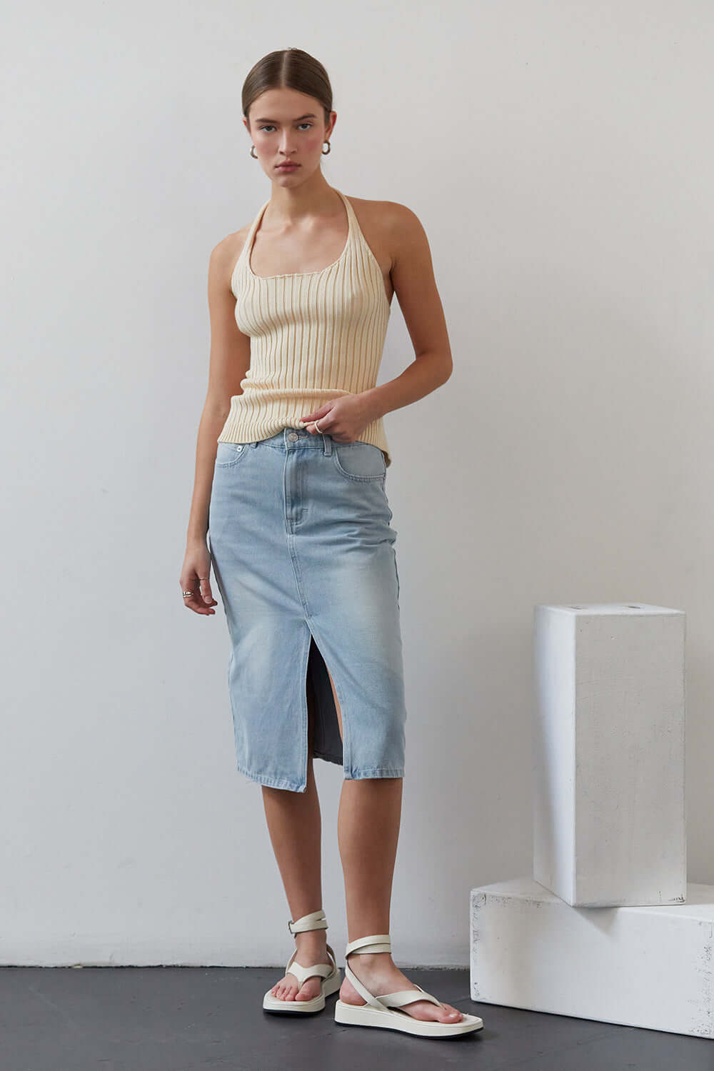 Elena Halter Knit Top